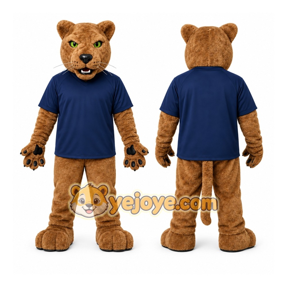 Brown Cougar Mascot Costume for School Events Brown Cougar Mascot Costume for School Events