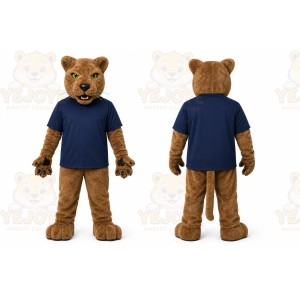 Brown Cougar Mascot Costume for School Events