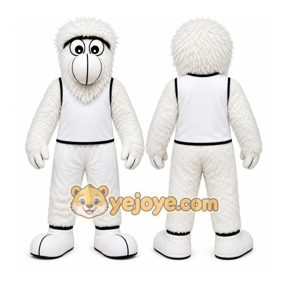 White Yeti Mascot Costume for Events and Promotions