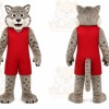 Gray Bobcat Mascot Costume for School Events