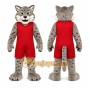 Gray Bobcat Mascot Costume for School Events