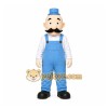 Blue Man With Mustache Mascot Costume for Corporate Events Blue Man With Mustache Mascot Costume for Corporate Events