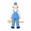 Blue Man With Mustache Mascot Costume for Corporate Events Blue Man With Mustache Mascot Costume for Corporate Events