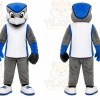 Gray Bird Mascot Costume for Sports Events