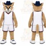 Brown Wildcat With Hat Mascot Costume for Sports Events