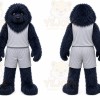 Black Dog Mascot Costume for Sports Events