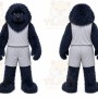 Black Dog Mascot Costume for Sports Events