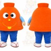Orange Cartoon Bell Mascot Costume for Events and Promotions