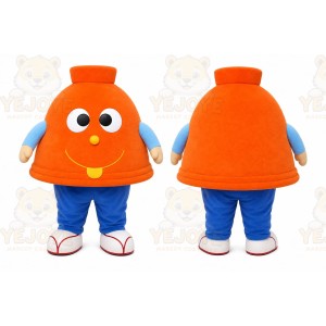 Orange Cartoon Bell Mascot Costume for Events and Promotions