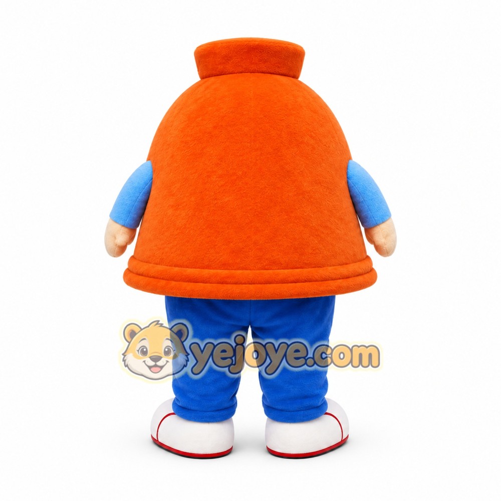 Orange Cartoon Bell Mascot Costume for Events and Promotions