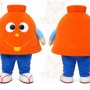 Orange Cartoon Bell Mascot Costume for Events and Promotions