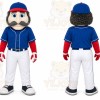 Blue Baseball Player Mascot Costume for Sports Events