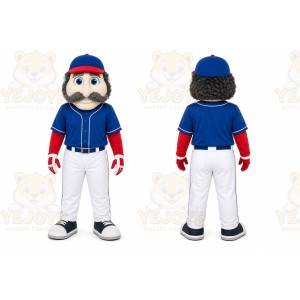 Blue Baseball Player Mascot Costume for Sports Events
