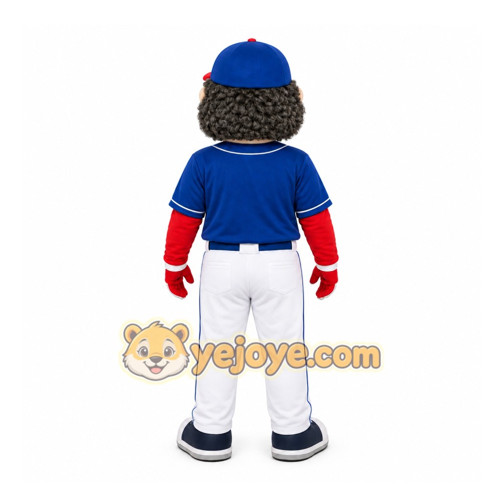 Blue Baseball Player Mascot Costume for Sports Events Blue Baseball Player Mascot Costume for Sports Events