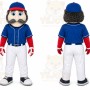 Blue Baseball Player Mascot Costume for Sports Events