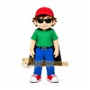 Green Boy With Cap And Cape Mascot Costume for Events and Promotions Green Boy With Cap And Cape Mascot Costume for Events and Promotions
