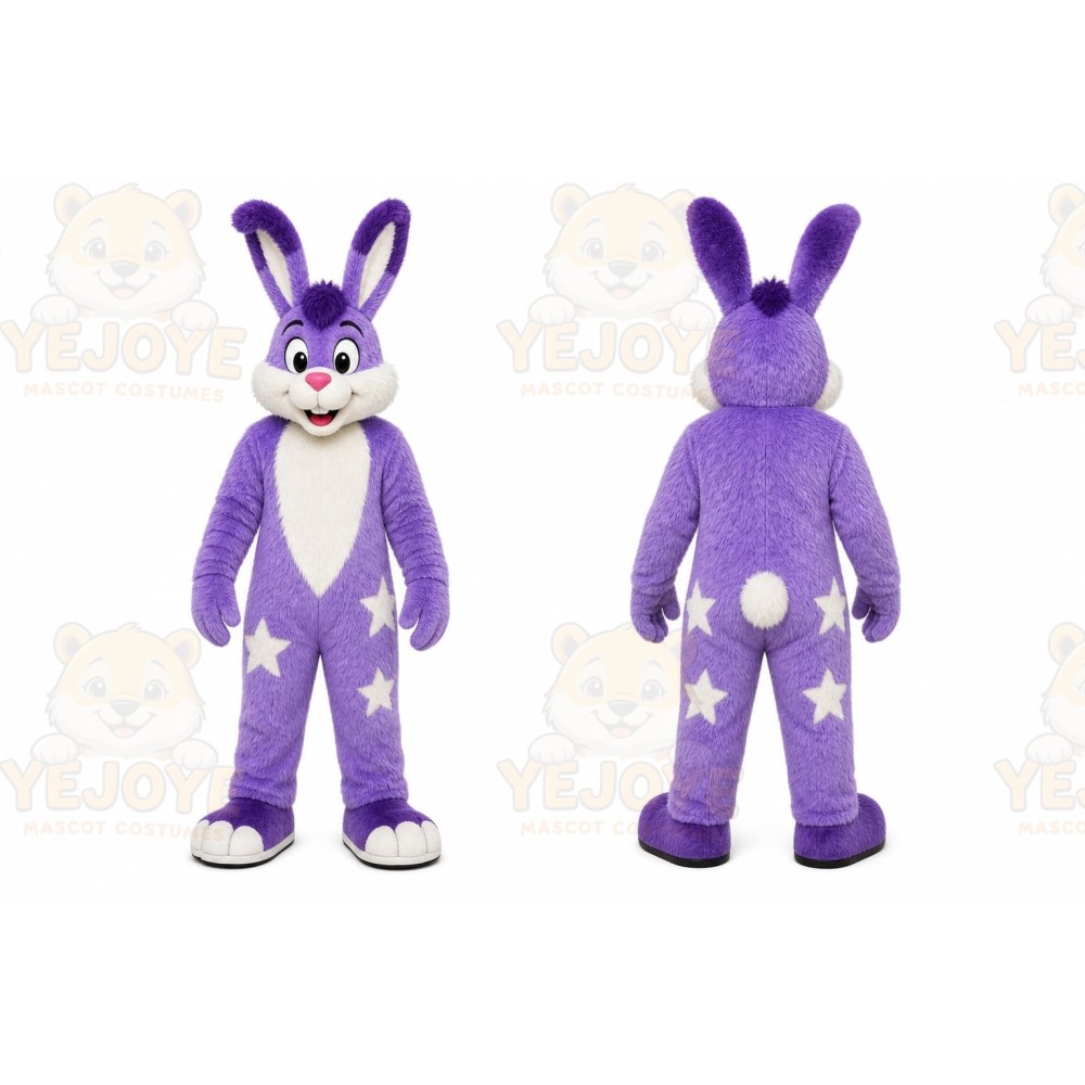 Purple Rabbit Mascot Costume for Children's Events