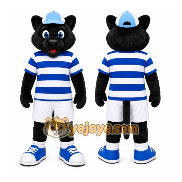 Black Cat Mascot Costume for Sports Events