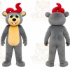Gray Antlered Animal Mascot Costume for Events and Promotions