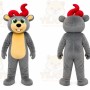 Gray Antlered Animal Mascot Costume for Events and Promotions