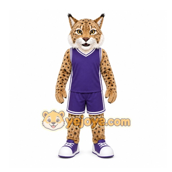 Brown Bobcat Mascot Costume for Sports Events