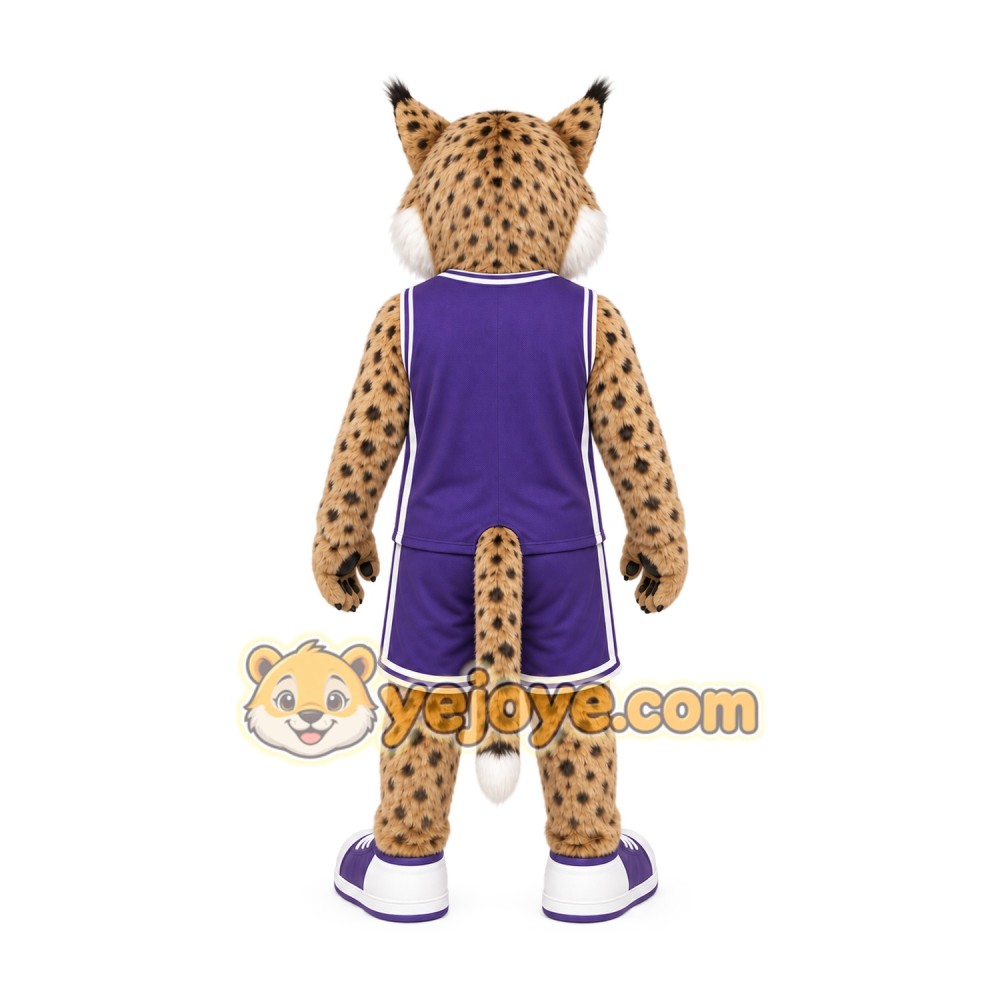 Brown Bobcat Mascot Costume for Sports Events Brown Bobcat Mascot Costume for Sports Events