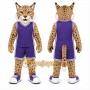 Brown Bobcat Mascot Costume for Sports Events