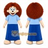 Blue Girl With Long Hair Mascot Costume for Children's Events