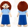 Blue Girl With Long Hair Mascot Costume for Children's Events
