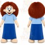 Blue Girl With Long Hair Mascot Costume for Children's Events