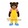 Yellow Bear In Overalls Mascot Costume for Children's Events Yellow Bear In Overalls Mascot Costume for Children's Events