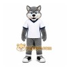 Gray Wolf Mascot Costume for Sports Events Gray Wolf Mascot Costume for Sports Events