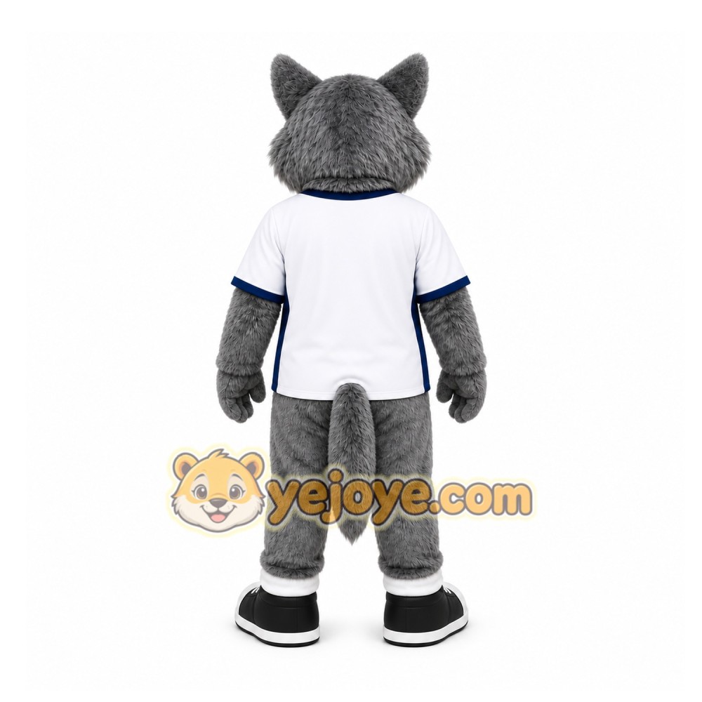 Gray Wolf Mascot Costume for Sports Events Gray Wolf Mascot Costume for Sports Events