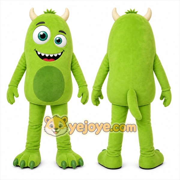 Green Monster Mascot Costume for Children's Events