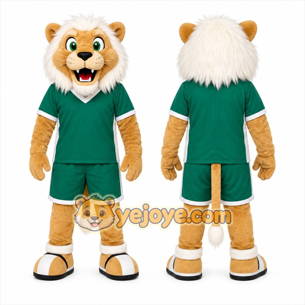 Tan Lion Mascot Costume for Sports Events Tan Lion Mascot Costume for Sports Events
