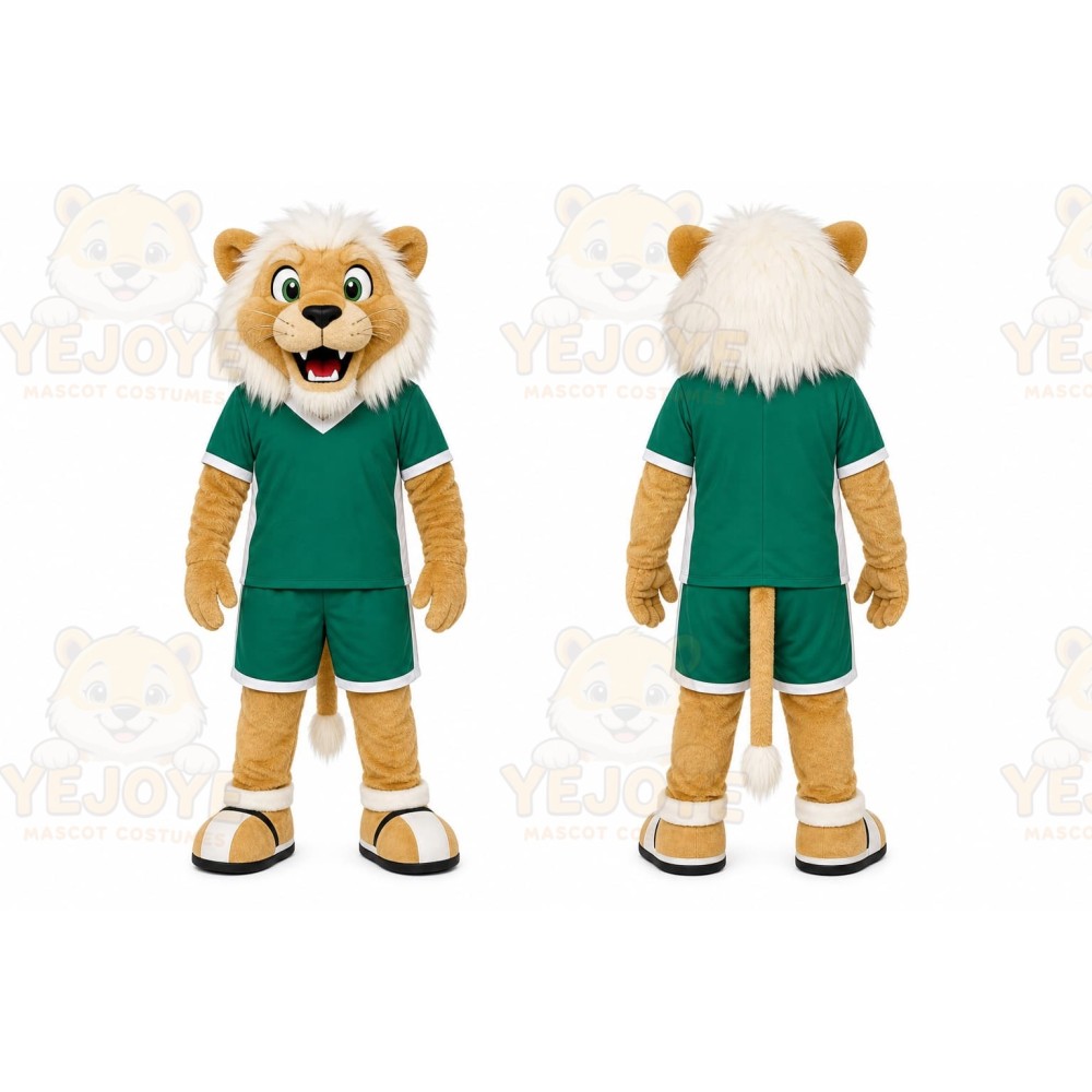 Tan Lion Mascot Costume for Sports Events