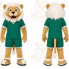 Tan Lion Mascot Costume for Sports Events
