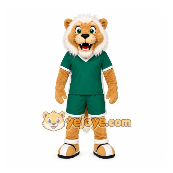 Tan Lion Mascot Costume for Sports Events