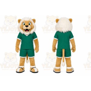 Tan Lion Mascot Costume for Sports Events
