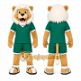 Tan Lion Mascot Costume for Sports Events