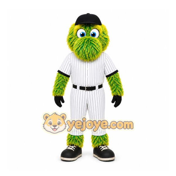 Green Furry Creature Mascot Costume for Sports Events