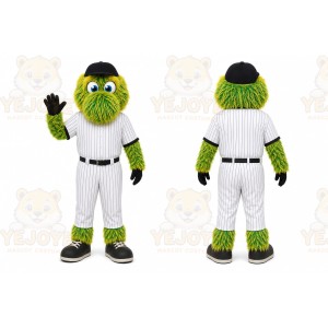 Green Furry Creature Mascot Costume for Sports Events