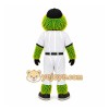Green Furry Creature Mascot Costume for Sports Events