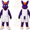 Purple Dog Mascot Costume for Sports Events