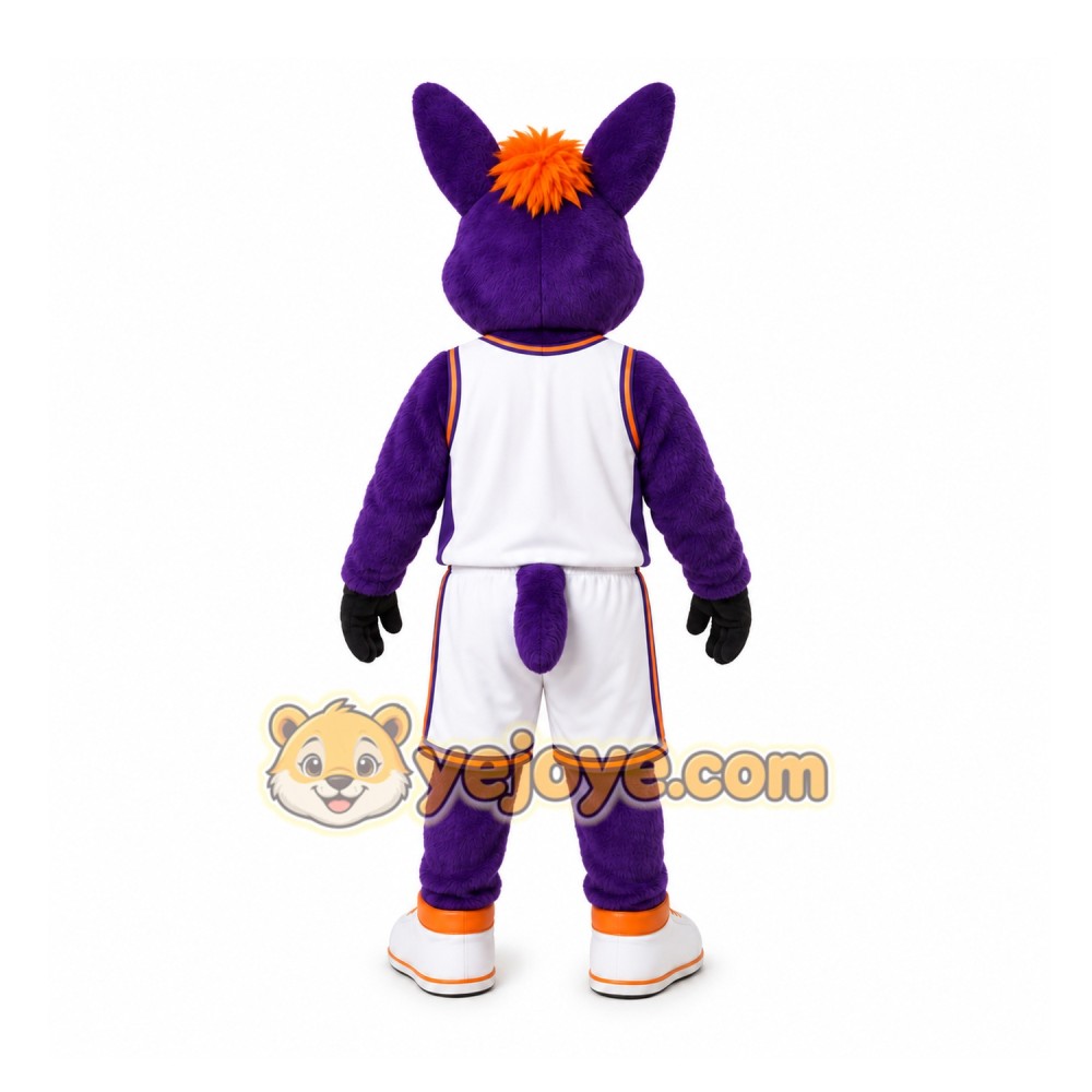 Purple Dog Mascot Costume for Sports Events Purple Dog Mascot Costume for Sports Events