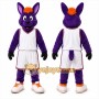 Purple Dog Mascot Costume for Sports Events