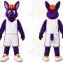 Purple Dog Mascot Costume for Sports Events