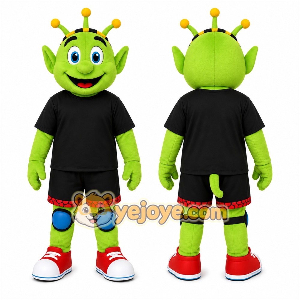 Green Alien Mascot Costume for Children's Events Green Alien Mascot Costume for Children's Events