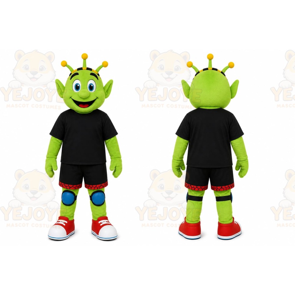 Green Alien Mascot Costume for Children's Events