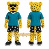 Yellow Cheetah Mascot Costume for Sports Events Yellow Cheetah Mascot Costume for Sports Events
